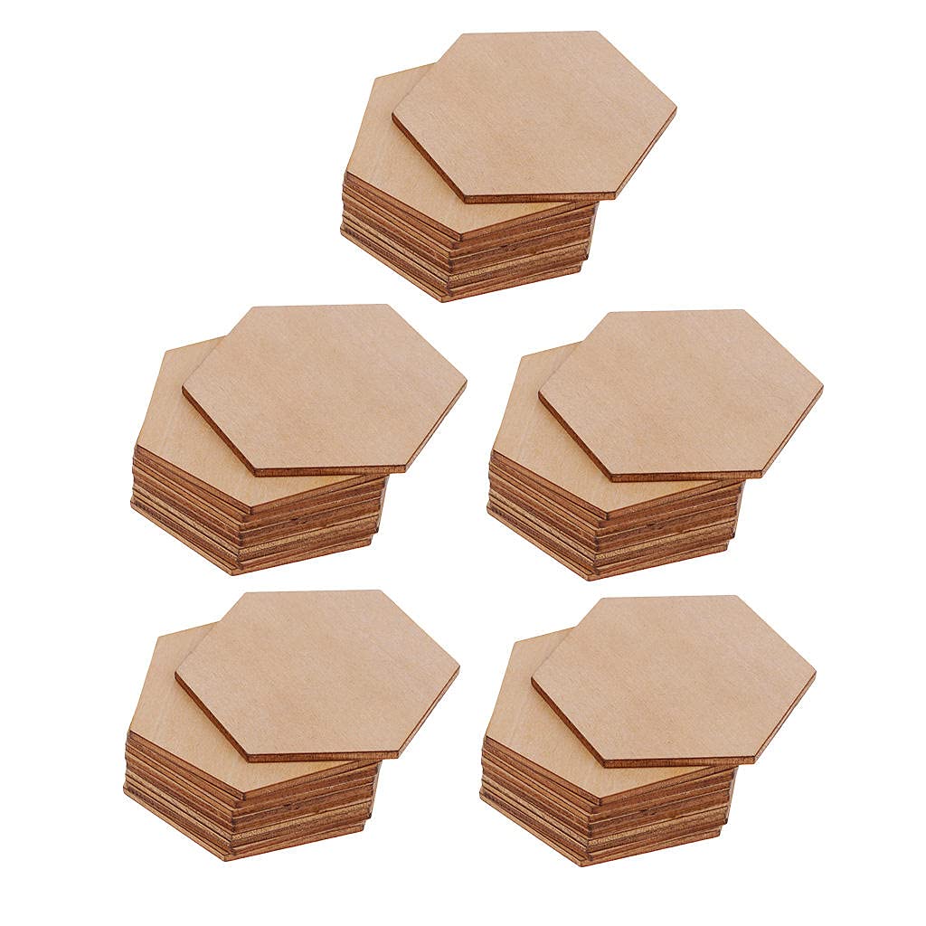 Amazon.co.jp: 全11サイズ 六角形 木製 カード作成 芸術品 工芸