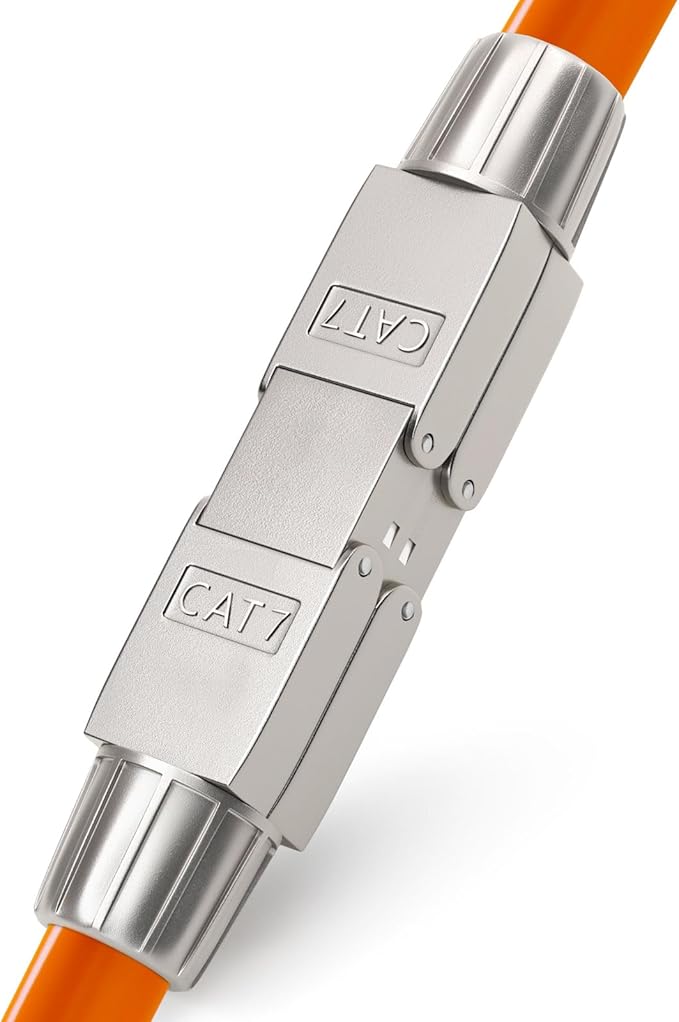 HB-DIGITAL 1x CAT 7 LSA werkzeugloser Netzwerkkabel Verbinder CAT 7 STP feldkonfektionierbare Kupplung Adapter Verlängerung für LAN Verlegekabel Ethernet Installationskabel