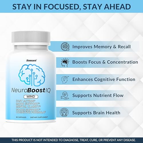 Miniatura 4 de Neuro Boost IQ Capsule, neuroboost iq Brain Supplement, Neuroboost Ben Carson, Neuroboostiq Uso para hombres y mujeres (300 cápsulas) (paquete de 5)