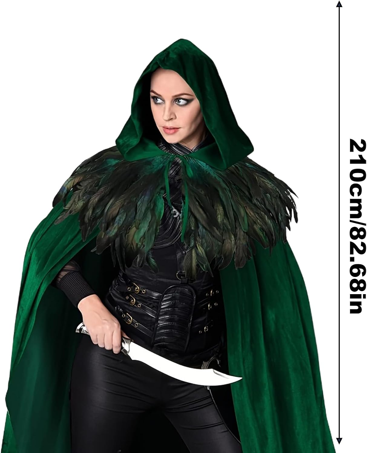 [Lmyit] フード付きクローク - ハロウィン コスプレ 衣装 ローブ - ユニセックス ルネサンス 魔女 大人用 パーティー