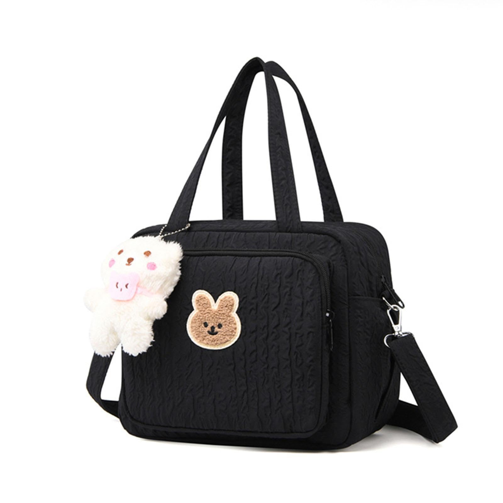 Sharplace Sac à Langer Sac à bandoulière Grande capacité Sac de Voyage élégant Sac de Maquillage Sac à Main léger Sac de Rangement, Noir