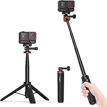 VRIG TP-08 Mini Tripod, Action Camera, Tripod, Selfie Stick, 4 Levels of Telescope, 20.1 inches (51 cm), Lightweight, Compact, GoPro Accessory, VLOG Selka Stick, GoPro Hero13/12/11/DJI Osmo
