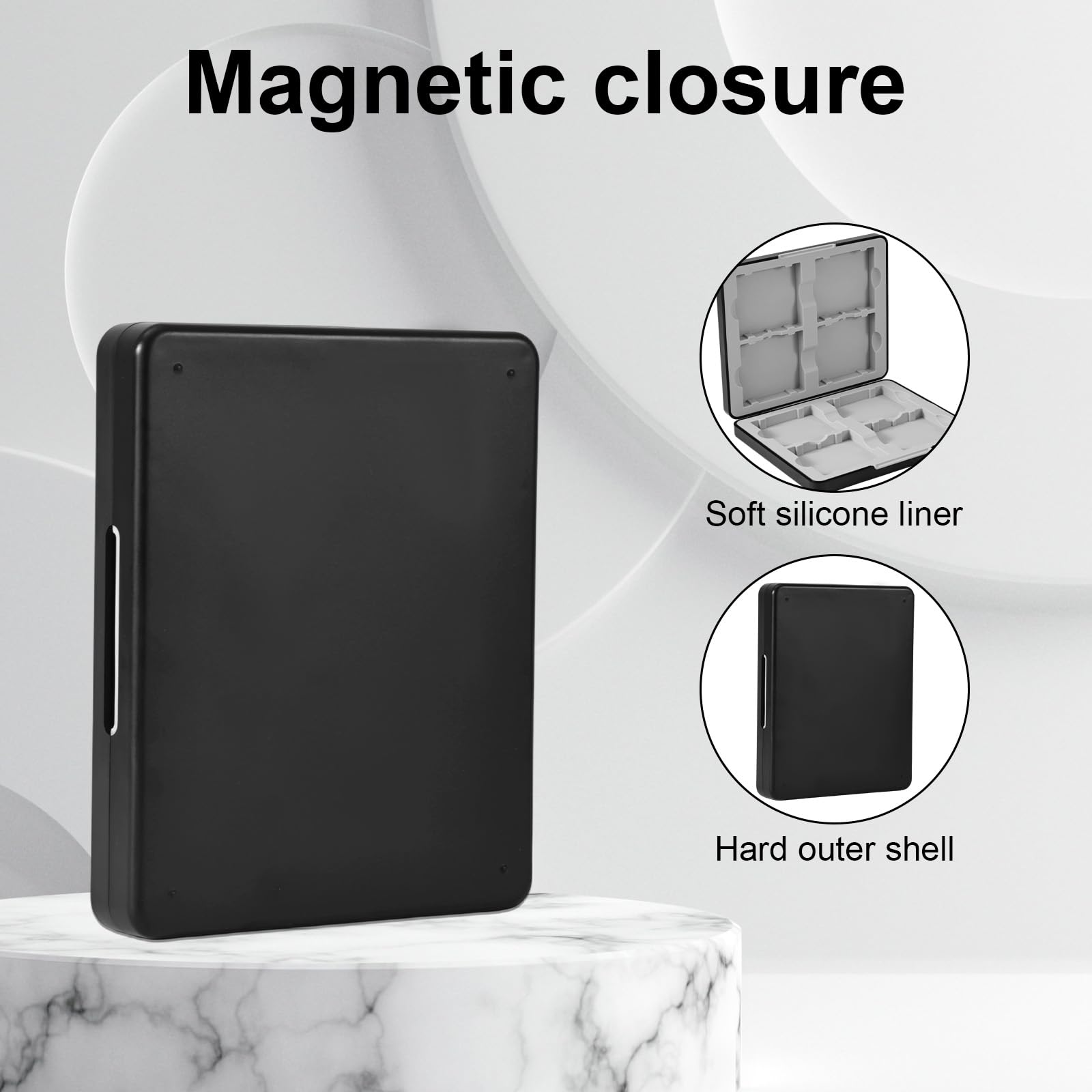 Custodia per Cartucce di Gioco per Gameboy GB GBC, Supporto Protettivo con Chiusura Magnetica e Slot in Silicone Contiene 16 Cartucce di Gioco for GB GBC Collezionisti - 4