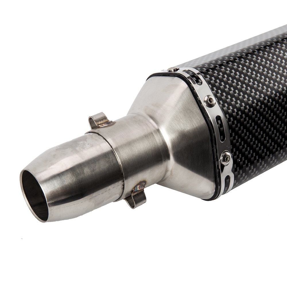 Silenciador de tubo de escape para moto, scooter, diámetro 38 – 51 mm, tubo de silenciador extraíble GP de fibra de carbono