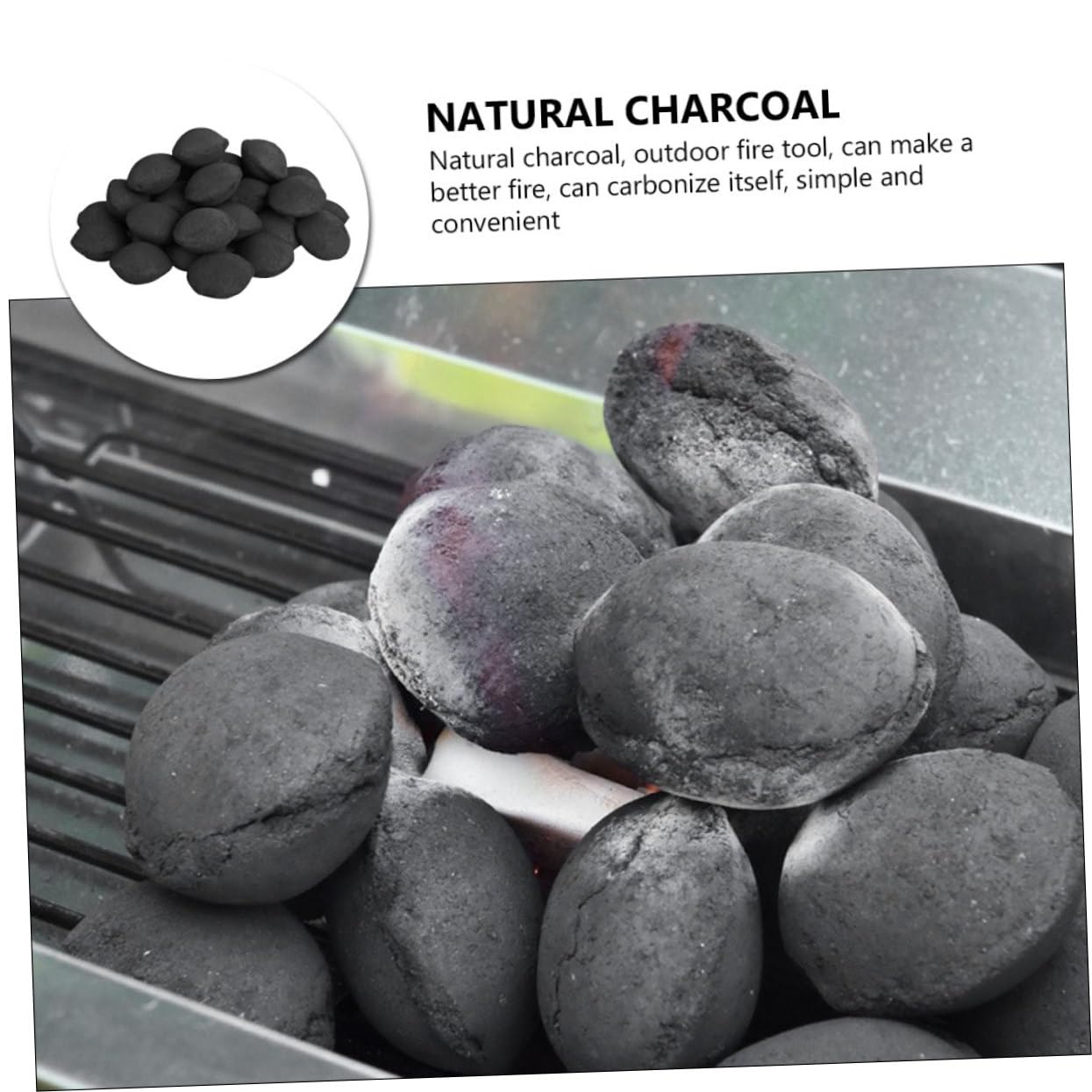 ibasenice Herramientas para Barbacoa De Carbon Vegetal Briquetas De Vegetal para Asar Al Aire Suministro para Chimenea Acampar Bloque para Hervir Agua