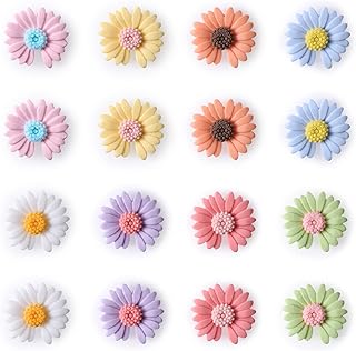 Refrigerator Magnets，Daisy Magnets，Decorative Magnets ， Locker Magnets ，8color 16Packs