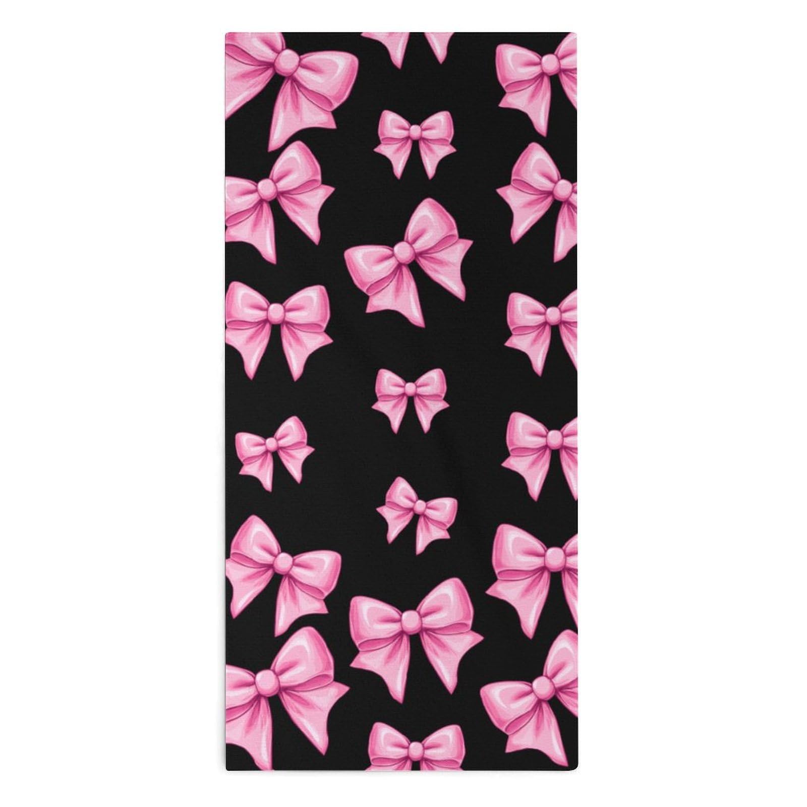 TXFBTRFSA Bow Print Hand Towels for Adult Face Towel Bath Beach Swim Accessories