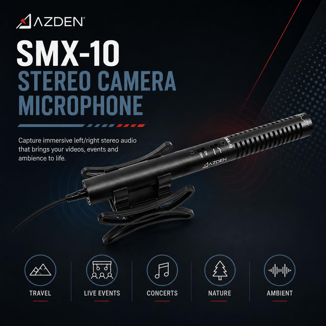 Amazon.com: Azden High-performance (SMX-10) Stereo Condenser