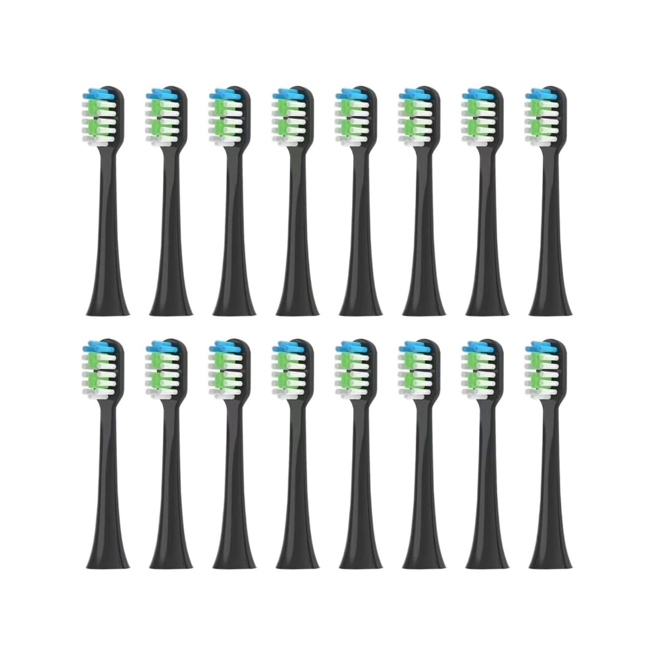 ,Cabezal de cepillo de dientes eléctrico,S100 S200 S700 S820 S910, | Limpia mientras masajea y calma las encías, puntas redondeadas que no lastiman las encías, alcanza suavemente(16pcs BLACK)