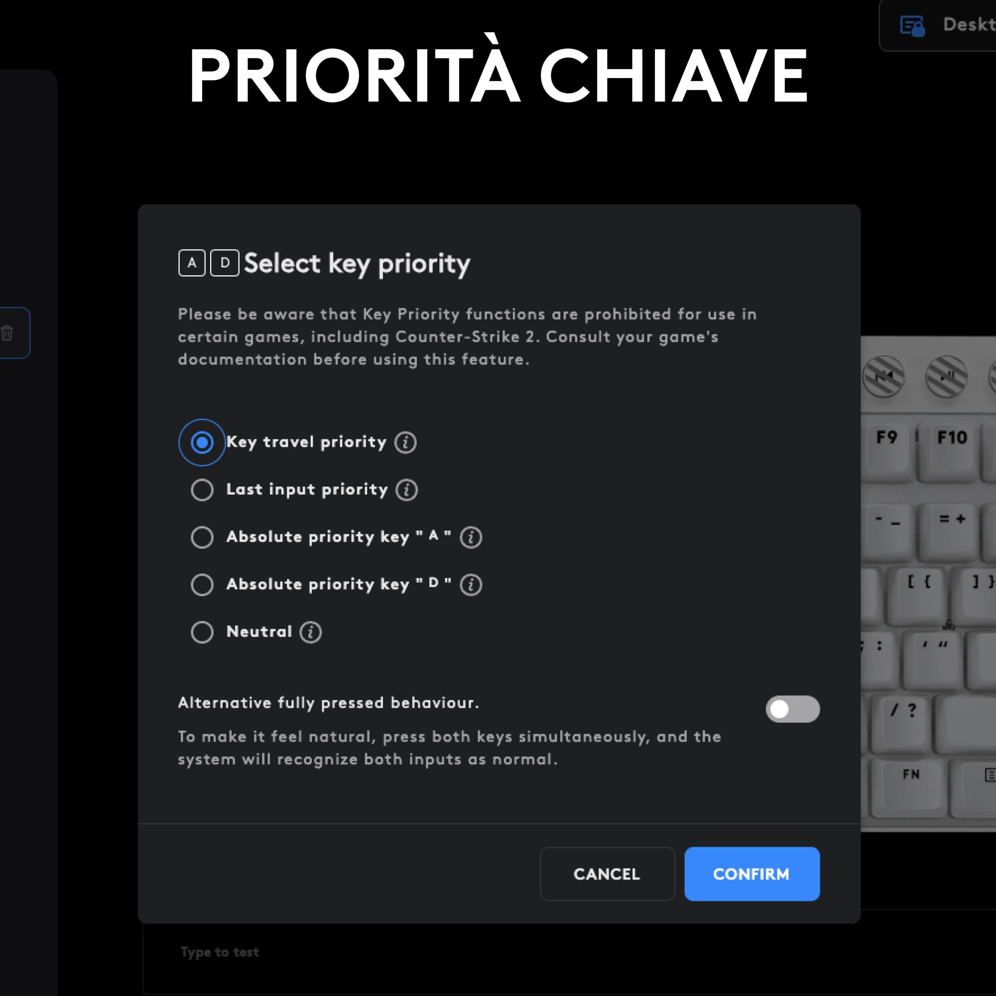 Logitech G PRO X TKL RAPID, tastiera gaming senza tastierino numerico | Interruttori analogici magnetici, modalità di attivazione rapida, azionamento e RGB personalizzabile, US INT'L QWERTY - Nero