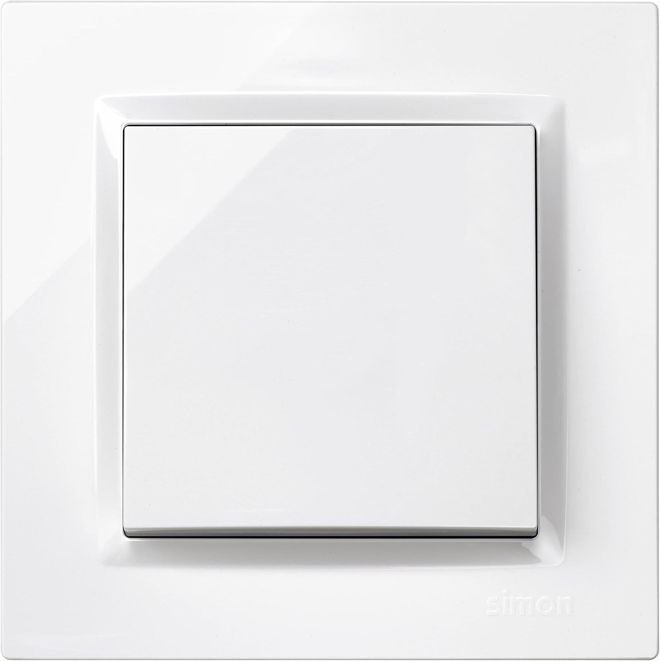 SIMON - Interruptor Conmutador Cruzamiento, Serie Simon 10, 230V, Interruptor de Pared Interior, Fácil de Instalar, Incluye Marco, Tapa y Mecanismo, Color Blanco (Paquete de 5)