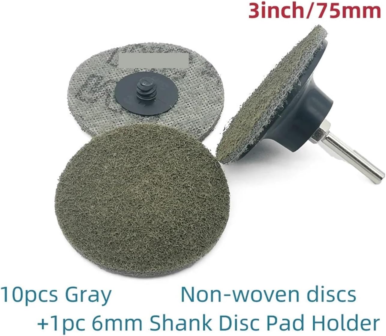 Grinding Wheel Angle Grinder Polishing 10pcs 3inch/75mm Supper Fine/Fine/Medium/Coarse Cutting Abrasive Discs Quick Change Discs Surface Conditioning Discs(Maroon-Medium)