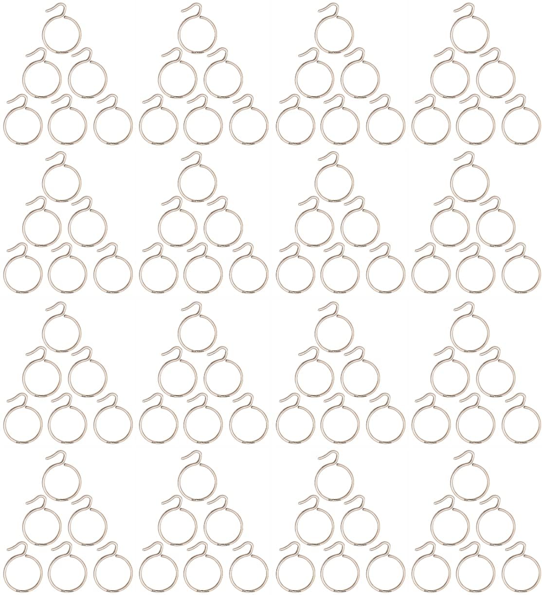 Smart Shophar Heavy Duty Metal Fitting Steel Supreme Curtain Ring Silver, Smooth Gliding Rings for Curtains Stainless Steel Silver Finish 1.5 Pack of 18 — Amazon image 7