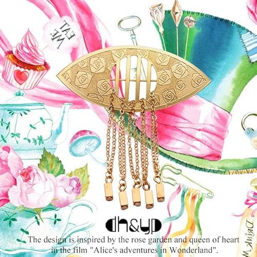 Dh&Yp Flirtatious Tassel Evil Eye Brooches & Pins, Alice In Wonderland Brooches, Independent Designer And Artisan Limited Version Jewelry For Women, Valentine's Day, Mother's Day, Birthday Gift #TOP4