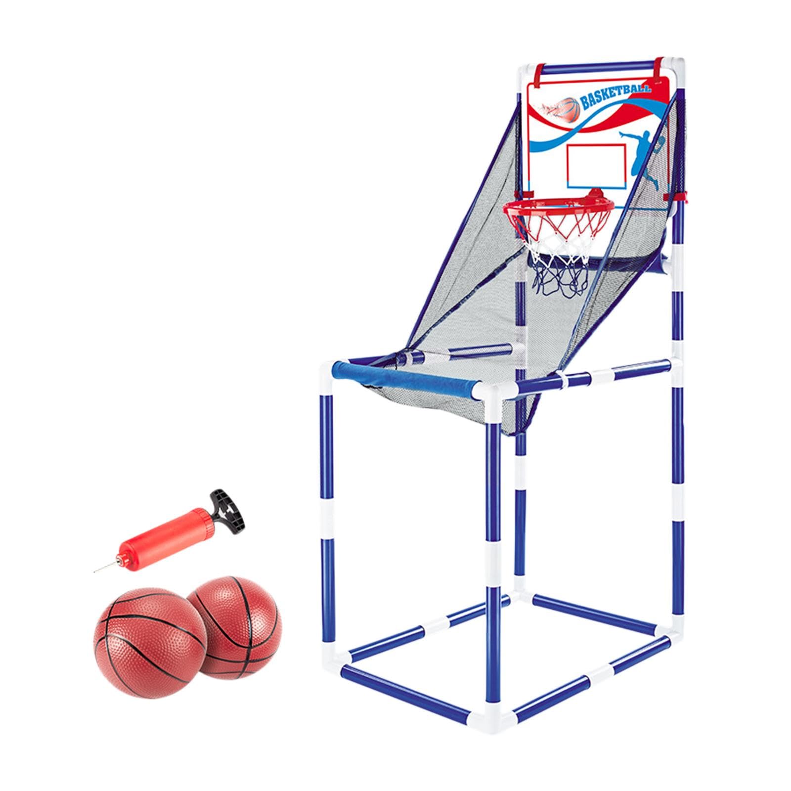 Juego de Baloncesto Arcade de Interior con Bomba de Aire, Juguete Deportivo, Diversión de Baloncesto Arcade en Casa para Fiestas Infantiles en, 44x60cm 2 Bolas