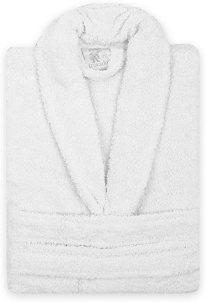 Albornoz Unisex Trovador Calypso de Algodón 100% - 500 gr - Blanco (XL)
