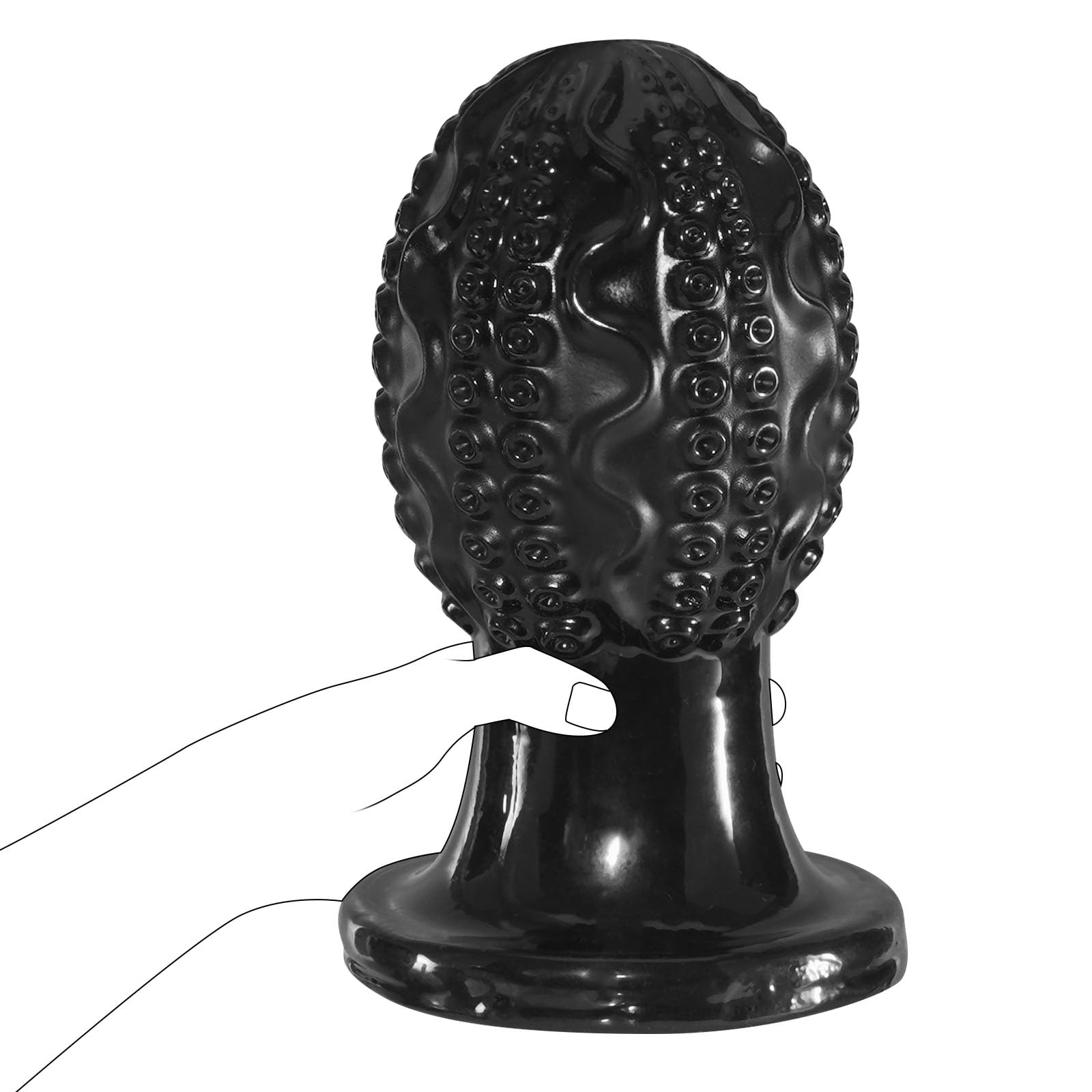 Giant Egg-Shaped Anal Plug Anal Ball, Monster Butt Plug Prostate Massage Anus Dilator for Advanced Men Women (8.66 * 5.4IN)