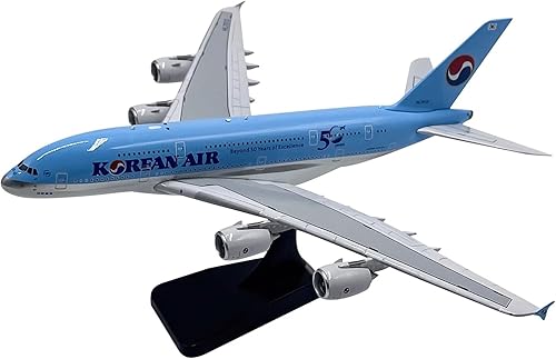 Modelo de aleación de avión fundida a presión, modelo de avión de avión de avión coreano 1/400 Korean Air A380-800, juguetes y decoraciones para