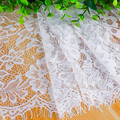 Hxezoc 2 Pack 12 X 120 Inch Lace Table Runner White Classy Table Cloth For Rustic Boho Wedding Bridal Shower Party Decorations Rose Vintage Embroidered Reception Table Runners Supplies #TOP4