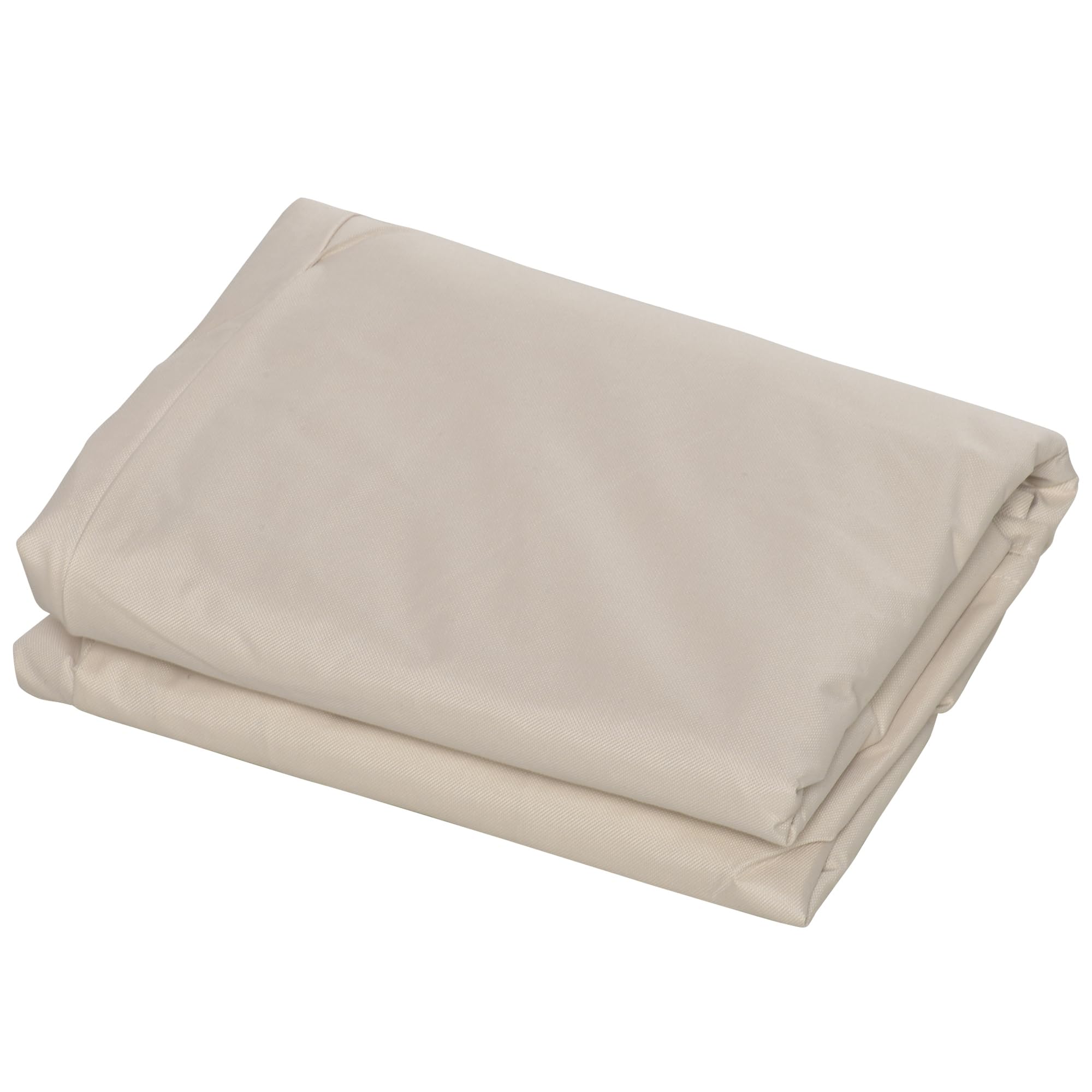 Outsunny Funda para Banco de Jardín 3-4 Plazas, Funda Sofá Exterior Impermeable, Tela Oxford 600D con Recubrimiento Resistente a los Rayos UV y al Polvo, 218x111x63/101 cm para Patio, Terraza, Beige
