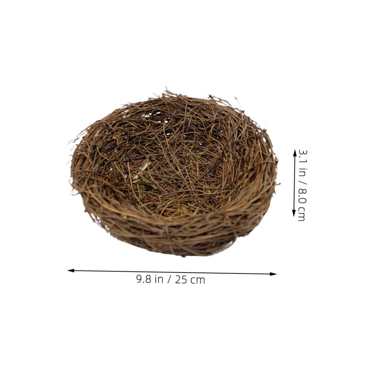 BESPORTBLE Artificial Rattan Bird Nest Decor Durable Faux Nest for Outdoor Garden Party Supplies Bird Breeding Multi Functional Prop for Easter Seasonal Decoration