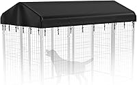 PawGiant 8x4 ft Outdoor Dog Kennel Cover: 420D Waterproof UV-Resistant Replacement for Large Enclosures