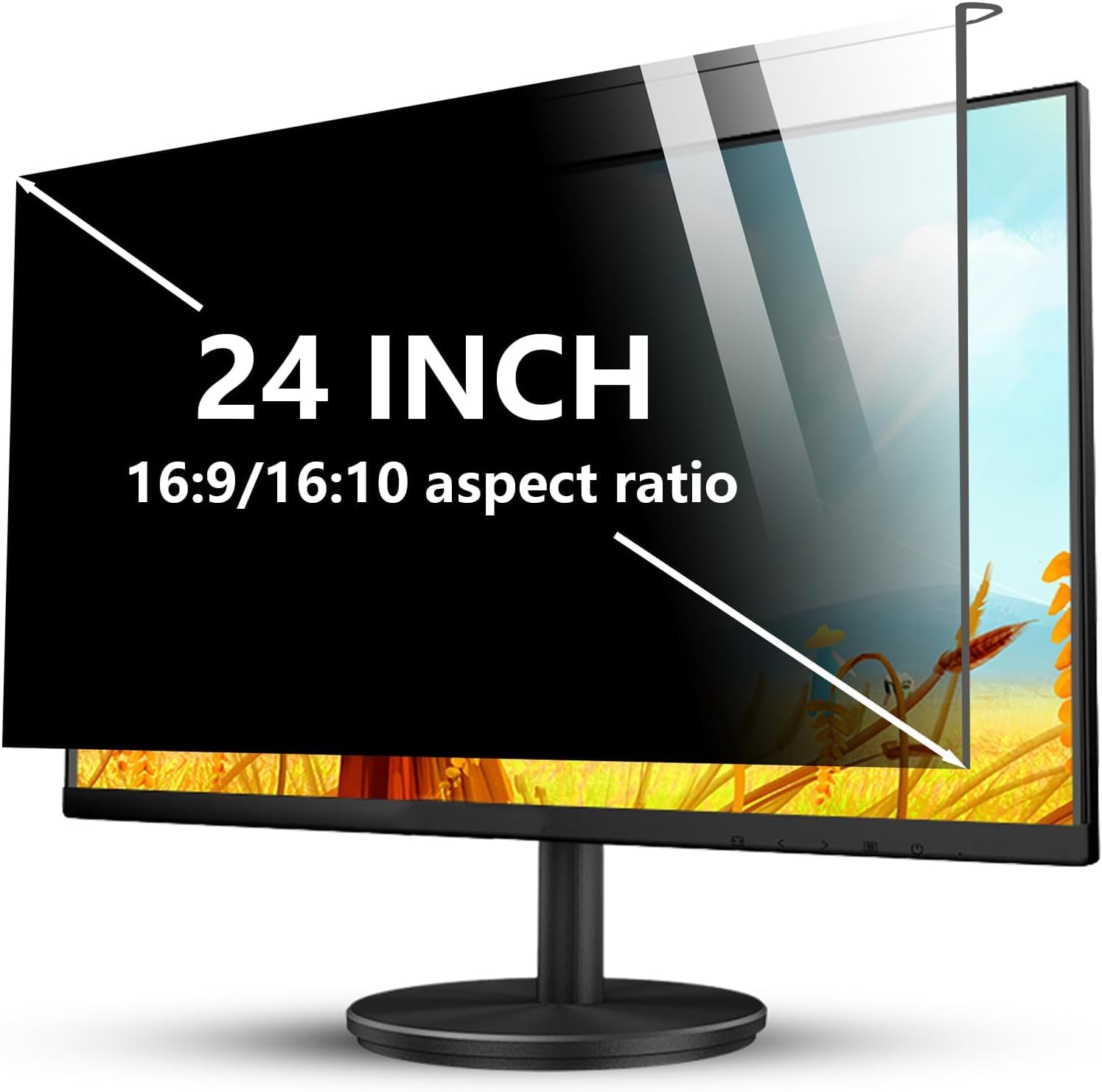 TBLOTYD Laptop Privacy Screen, Computer Screen Security Filter, Acrylic Anti Scratch Protective Film, Hanging Frame, 24 Inches, for Hospital,24