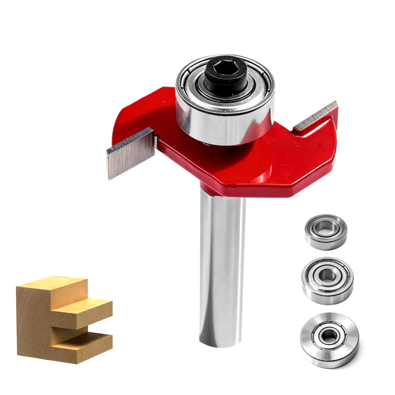 3 in 1 Biscuit Jointer Router Bit 1/4" Shank Adjustable Slot Cutter Wood Tool