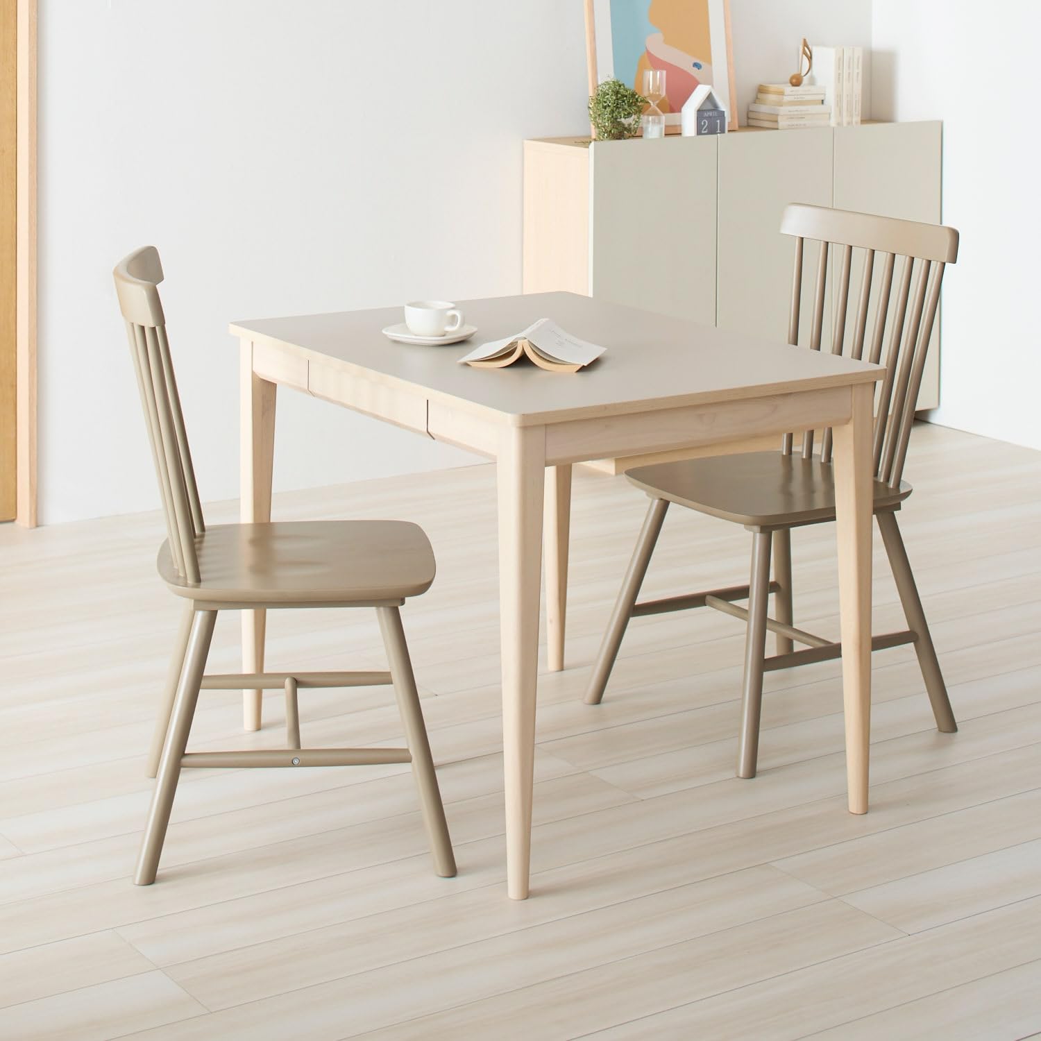 Amazon｜[ベルメゾン] ダイニングチェア 2脚 セットニュアンスカラー