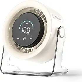 Basike Ventilador de Mesa USB, 3 Velocidades Super Silencioso, Portátil Ideal para Escritório, Computador, Quarto, Estudos e Viagens Ventilador Pequeno com Base Antiderrapante (Cáqui)
