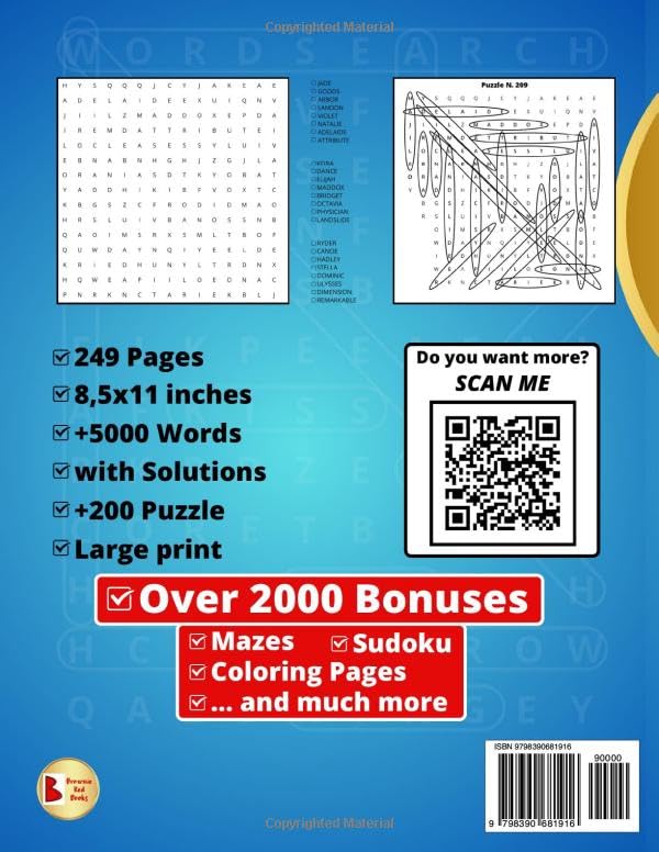 Miniatura 2 de 5000 Words Large Print Word Search for Adults & Seniors Keep Your Mind Sharp and Prevent Dementia and Alzheimers With Brain-Stimulating Puzzles.