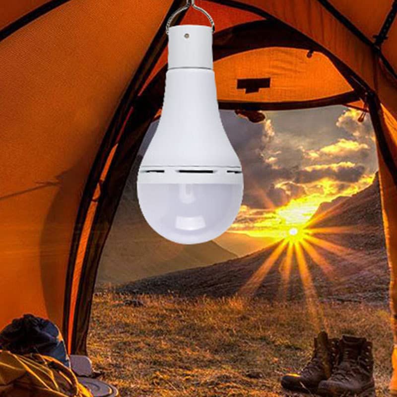 9W Solar-Glühbirne Dreistufig dimmbar mit Lichtsensor Tragbar Wiederaufladbar für Camping Schuppen Balkon Haustierhaus… – Bild 7