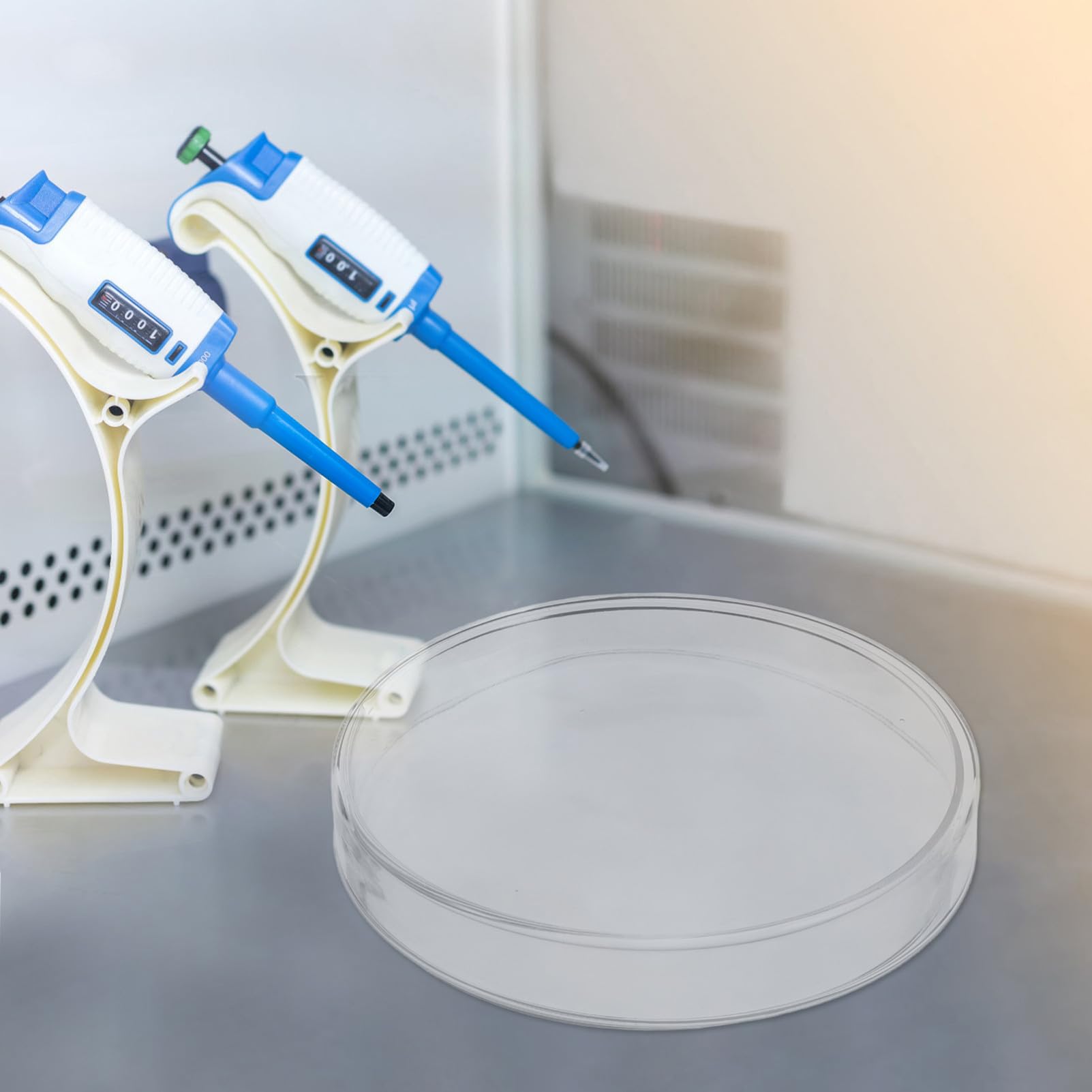 Platos de Petri de Vidrio Borosilicato Reforzado Pulg para Celular y Microbiología Diseño Grueso Resistente Choques Térmicos para Investigación y Educación Científica