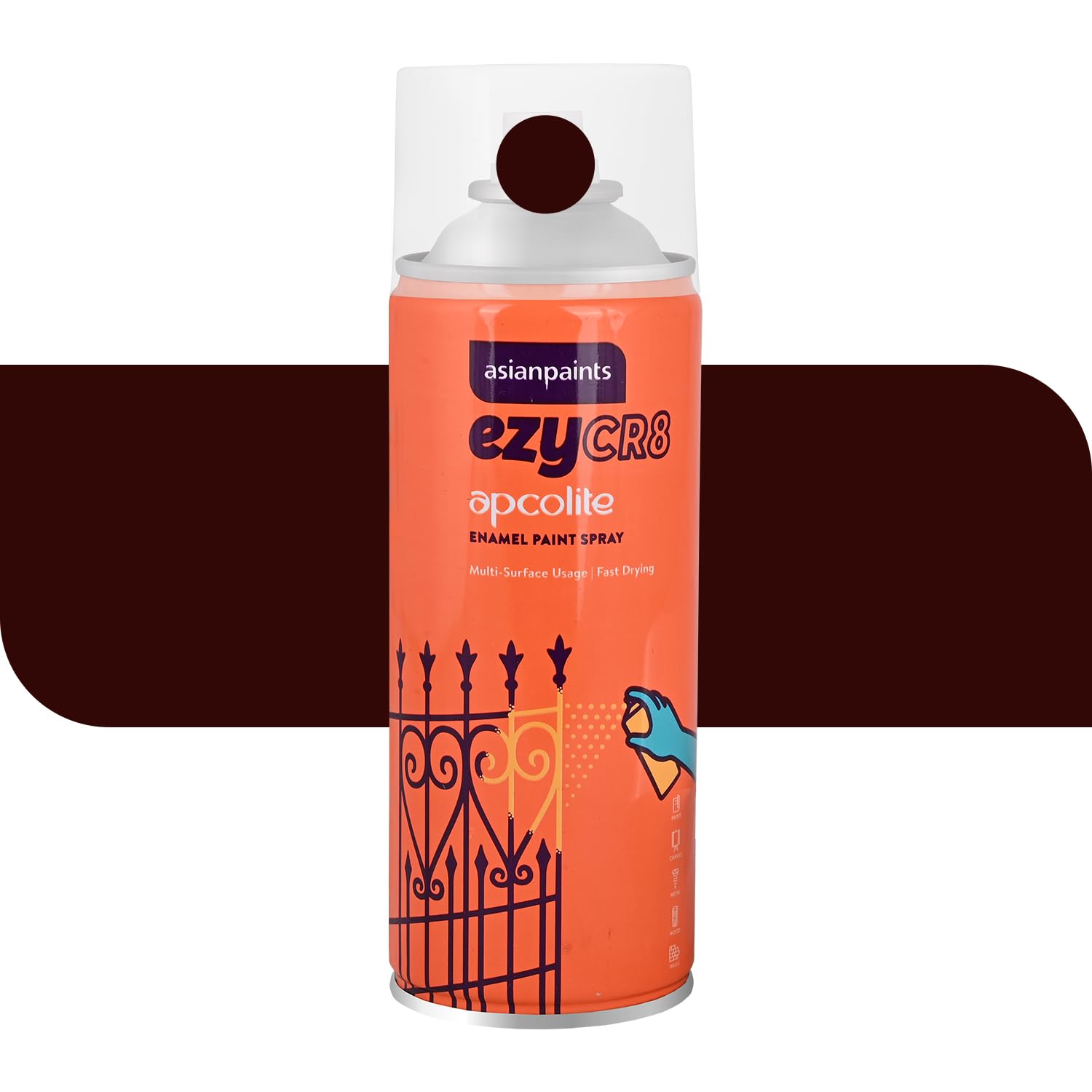 Asian Paints ezyCR8 Apcolite Enamel Paint Spray (Black Matte) Multi-Surface DIY Spray Paint for metal wood wall – 250 g (400ml) Can (B0CWGLP52P) Amazon Price History, Amazon Price Tracker