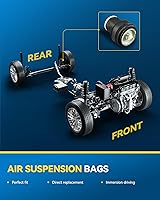 Vista 5 de PHILTOP - Bolsa trasera con resorte de aire para BMW X5 2007-2018 2008-2019 BMW X6 949857 - Actualización de suspensión duradera Suspensión cargada