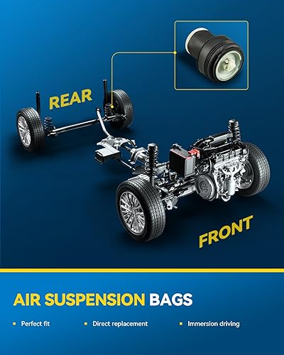 Miniatura 5 de PHILTOP - Bolsa trasera con resorte de aire para BMW X5 2007-2018 2008-2019 BMW X6 949857 - Actualización de suspensión duradera Suspensión cargada
