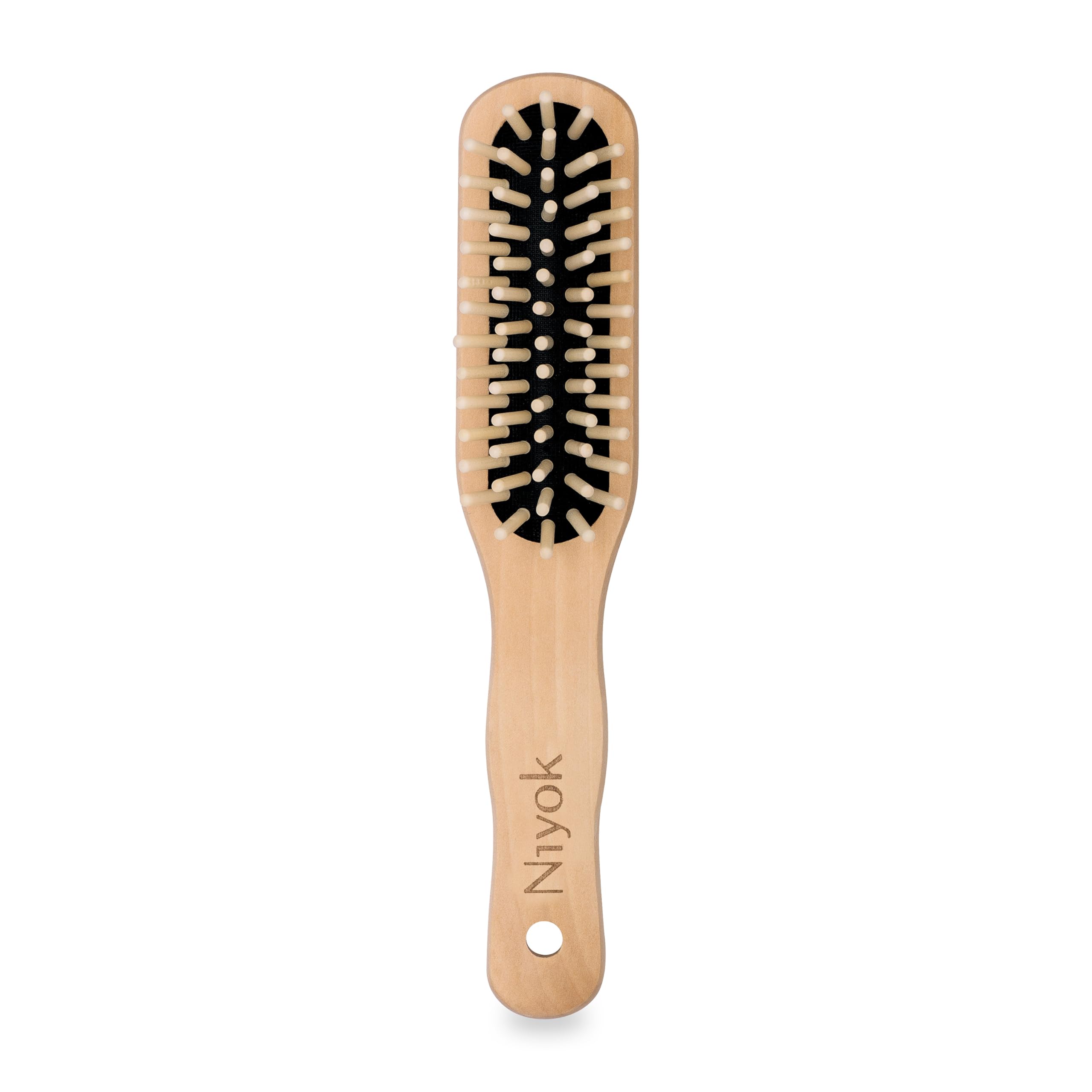 4004 NIY Niyok Hair Brush Oblong Wooden Knobs, beech wood, Haarbürste länglich