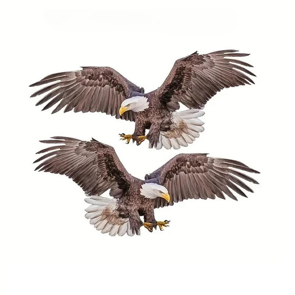 Brown Soaring Bald Eagle Car Stickers Auto Decals Trucks Vehicles Windows