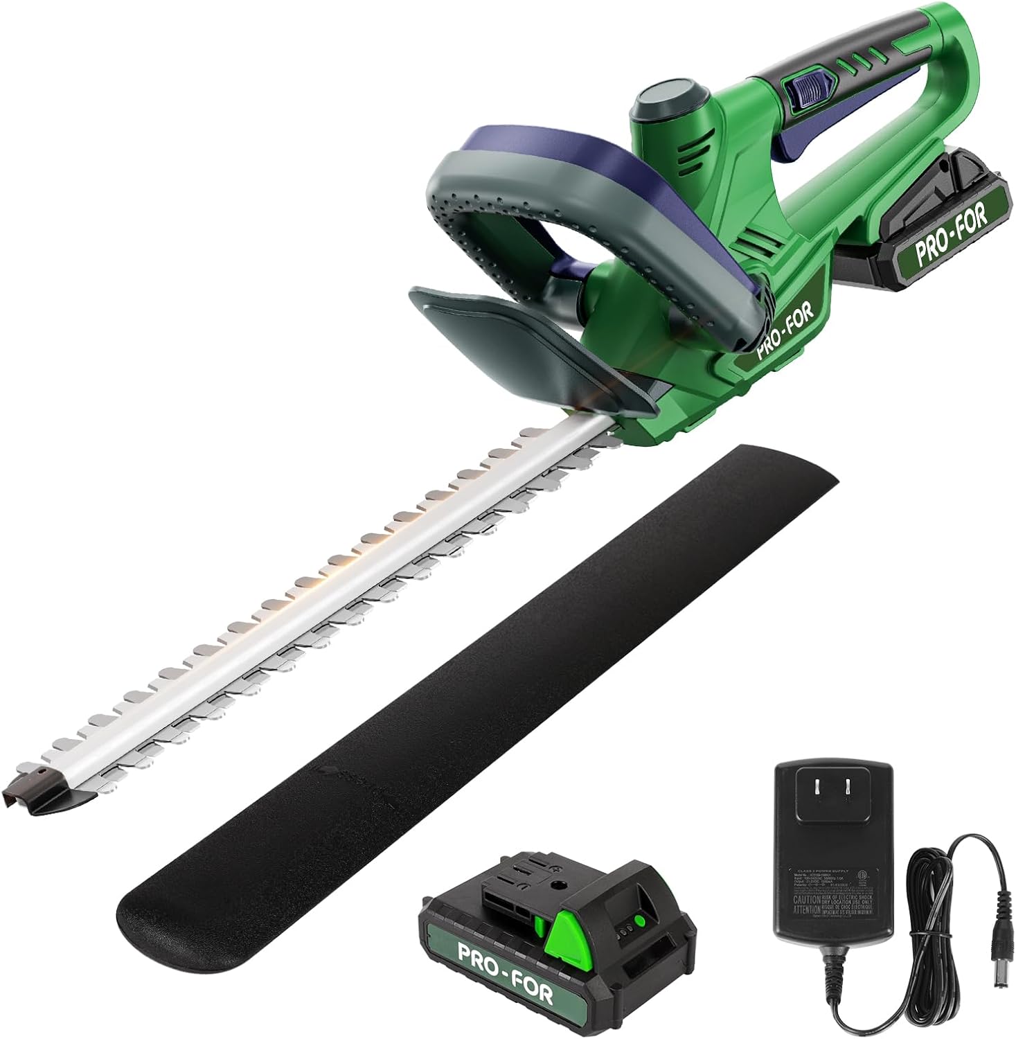 Cordless Hedge Trimmer with Battery and Charger, 20V Bush Trimmer, 22" Dual-Action Blade, 3000SPM Electric Shrub Trimmer, 0.55" Cutting, Lightweight Battery Powered for Garden & Yard