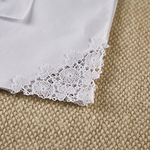 Ricosky Bridal Wedding White Crochet Lace Handkerchief Pack Of 3 Pieces #TOP2