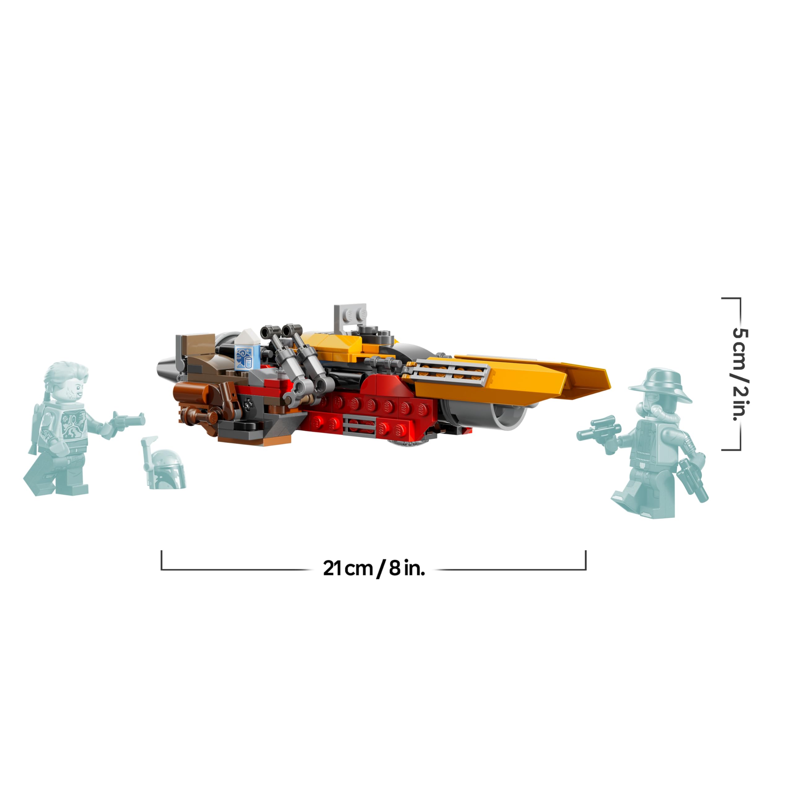 LEGO Star Wars 75437 Speeder de Cobb Vanth - Moto de Juguete con Minifiguras de Cobb Vanth y Cad Bane con Blásters y Mochila Propulsora - Regalo para Niños de 7+ Años y Fans de The Mandalorian — view 7