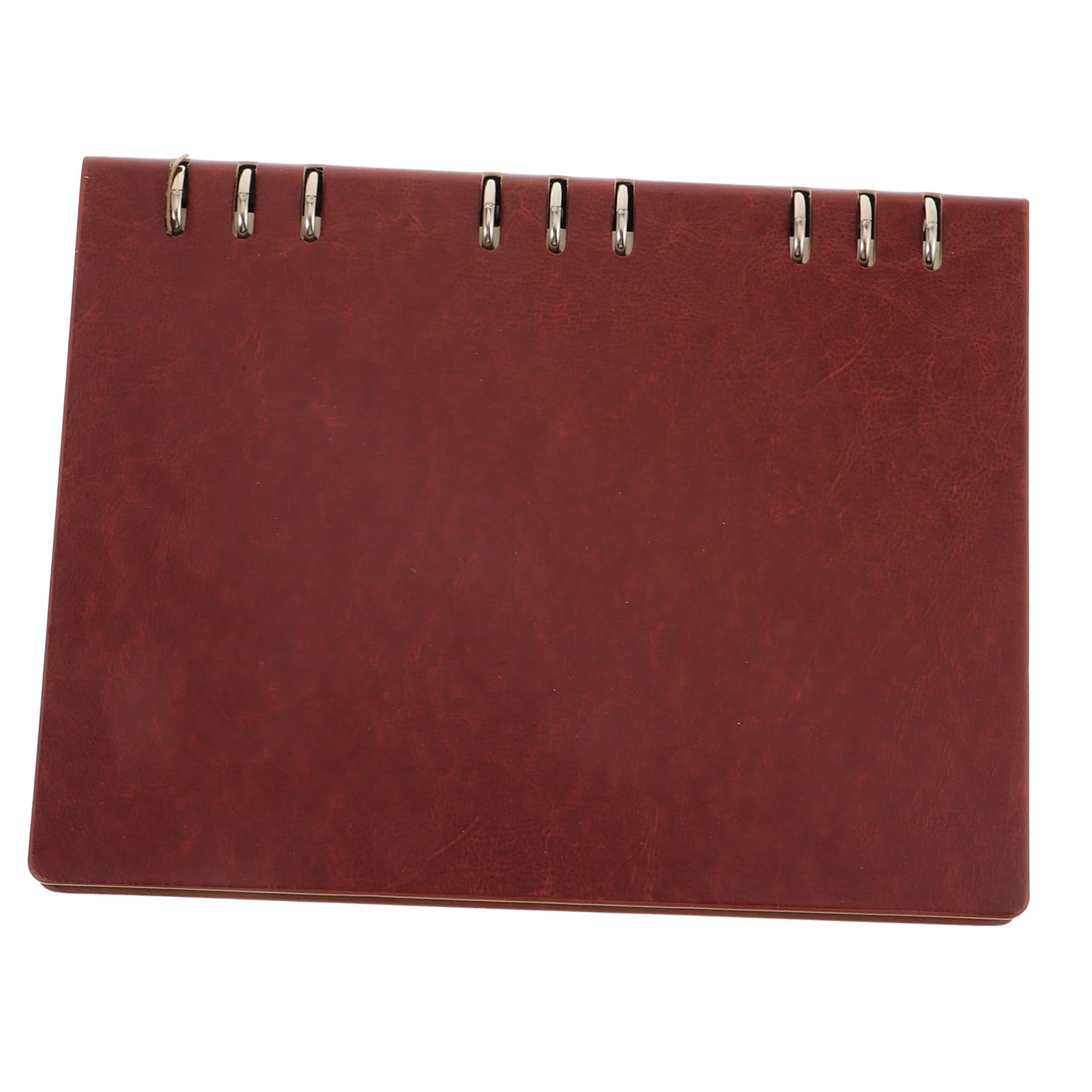 Cuaderno Ejecutivo de Tapa Dura B5 Cubierta de Cuero Marrón, Cuaderno de Oficina Anillas, Bloc de Notas Recargable para Planificación y Diario Personal