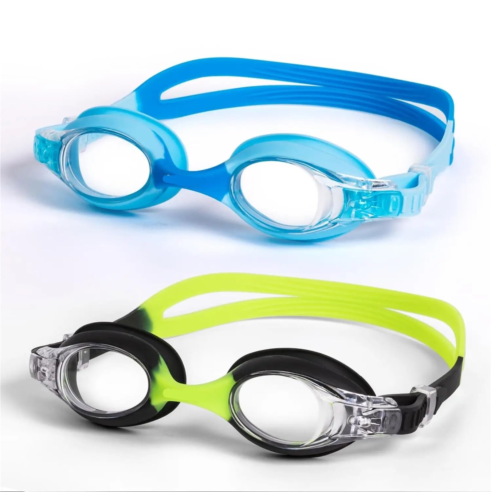 Occhialini da Nuoto Occhiali da Nuoto antiappannamento Impermeabili da 2 Pezzi for Bambini Lenti Colorate Professionali Occhiali da Nuoto for Bambini per Adulti Adolescenti
