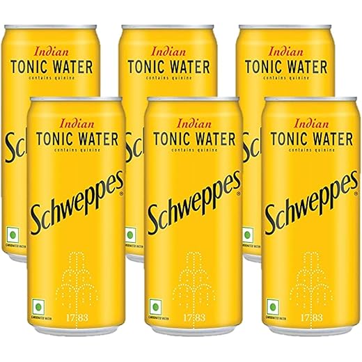 Schweppes Ginger Flavor Indian Tonic Water Contains Quinine