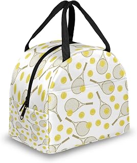 Tennis Insulated Lunch Bag for Women Men Reusable Lunch Box Bag Small Leakproof Cooler Tote for Adult Work Picnic Camping Beach Office