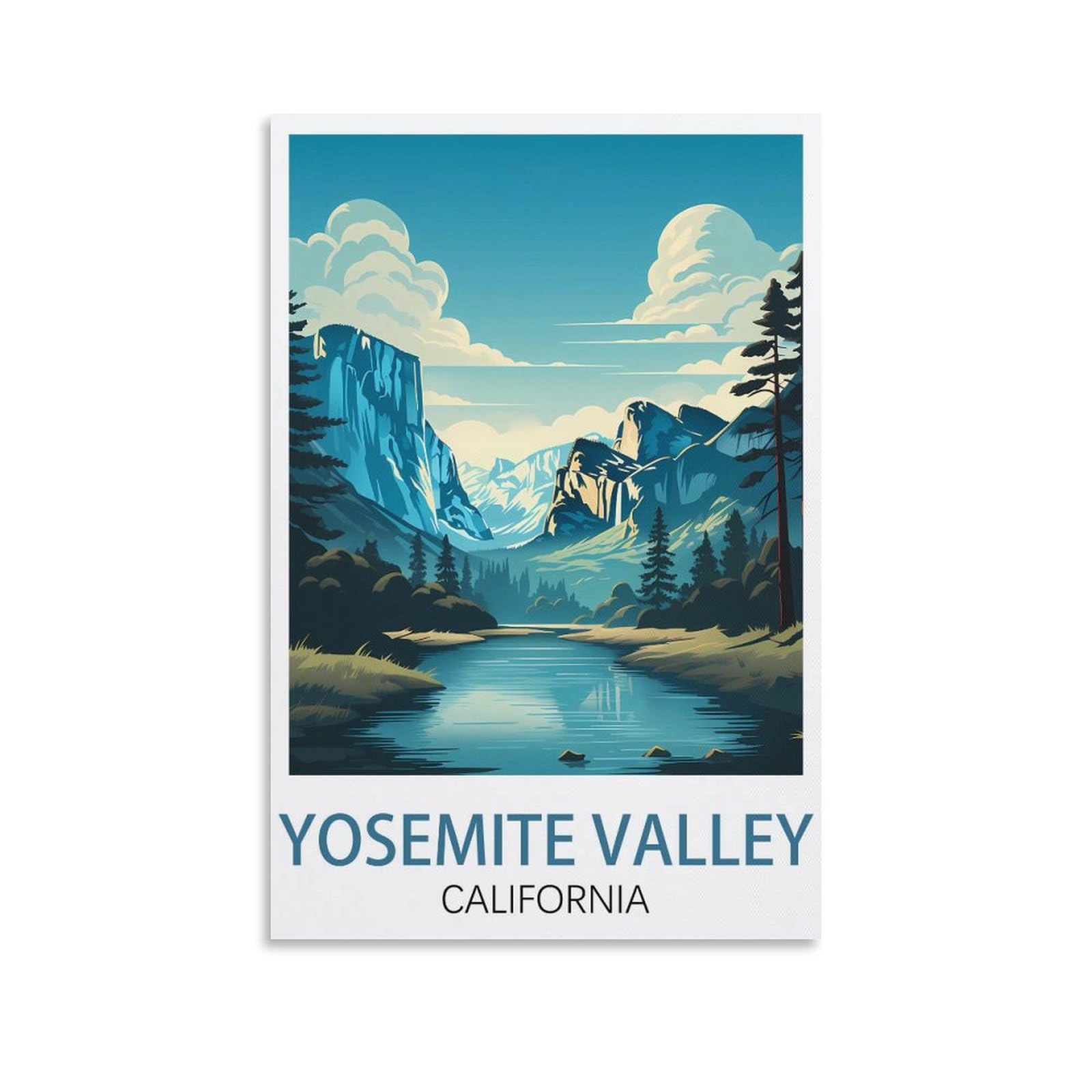 Metal Tin Sign Plaque Poster Funny Bar Tin Signs Warning Metal Signs Vintage Man Cave Wall Decor Yosemite Valley California Posters 30x30cm