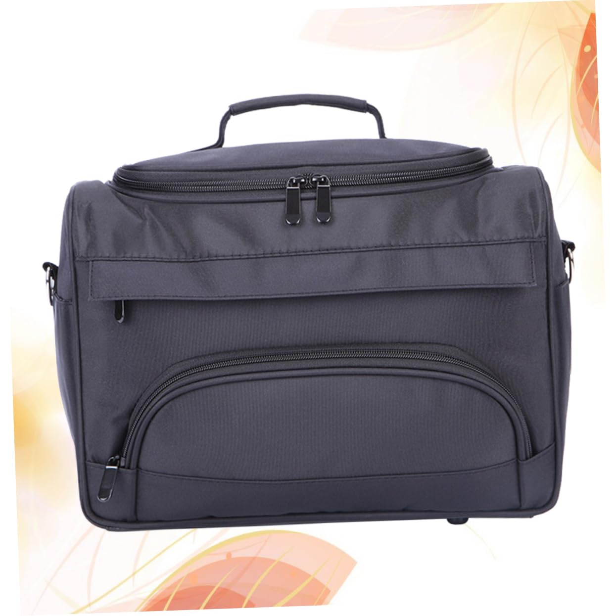 Paquet de Rangement pour Outils de Coiffure Noir en Tissu Bandoulière | Multi Compartiments, pour Matériel de Salon et Accessoires, Format Pratique pour Transport Quotidien
