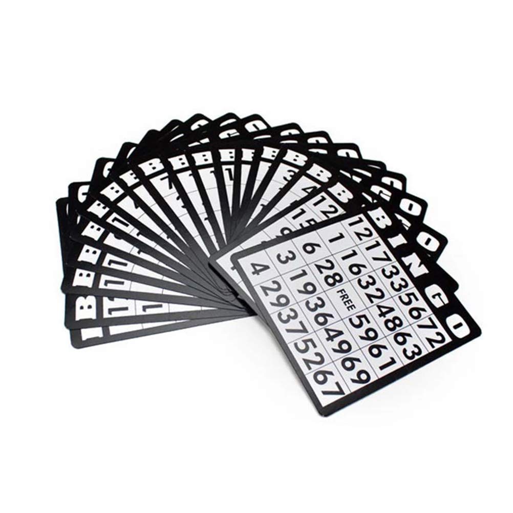 Wakects Ensemble de Jeu de Bingo de Luxe, Cage de Bingo en Métal avec 75 Boules et 18 Cartes pour Les Réunions de Famille et d'amis (Couleur Assortie)