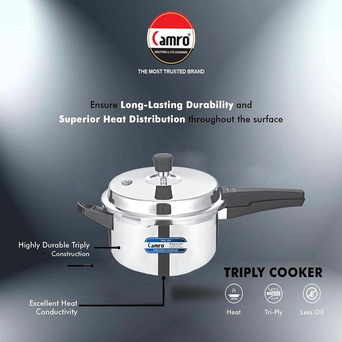 Cooker Price Camro Pressure Cooker Camro Triply Classic Outer Lid