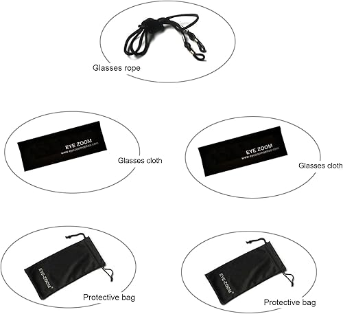 Miniatura 2 de EYE ZOOM Paquete de 5 lentes de lectura con marco de plástico de estilo retro para hombres y mujeres